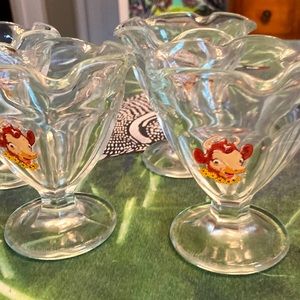 Vintage and original Borden ice cream dishes